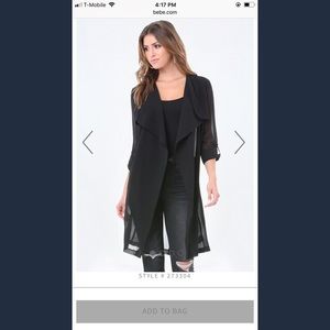 Bebe sheer trench coat